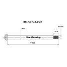 Axe de roue avant BLACKBEARING 122-M12x1-15mm