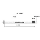 Axe de roue arrière BLACKBEARING 229-M12x1.75-20mm
