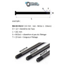 Axe de roue arrière BLACKBEARING 159-M12x1-15mm