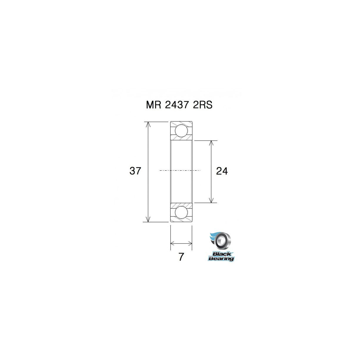 Roulement boîtier de pédalier BLACKBEARING PF2437 B3