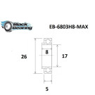 Roulement avec bague allongée BLACKBEARING 17 x 26 x 5/8mm MAX