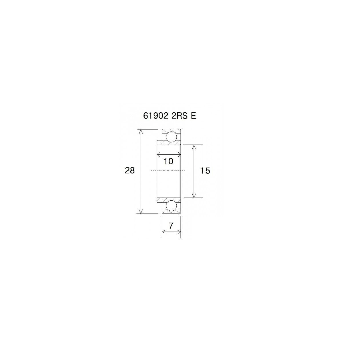 Roulement avec bague allongée BLACKBEARING 15 x 28 x 7/10mm MAX