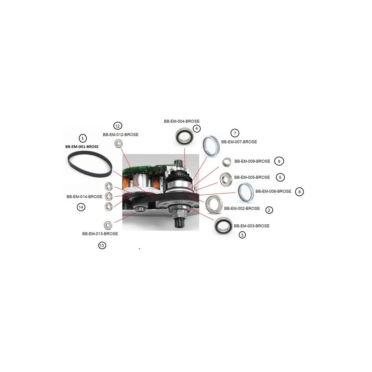 Roue libre (petite) BLACKBEARING pour moteurs Brose