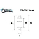 Roulement avec bague allongée BLACKBEARING 15 x 24/26 x 5/7mm MAX