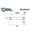Roulement de direction BLACKBEARING 30.05 x 42 x 7mm - 36/45°
