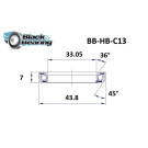 Roulement de direction BLACKBEARING 33.05 x 43.8 x 7mm - 36/45°