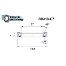 Roulement de direction BLACKBEARING 37 x 46.9 x 7mm - 45/45°