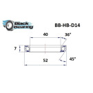 Roulement de direction BLACKBEARING 40 x 52 x 7mm - 36/45°