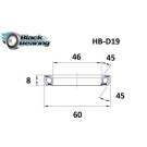 Roulement de direction BLACKBEARING 46 x 60 x 8mm - 45/45°