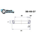 Roulement de direction BLACKBEARING 40 x 51 x 7mm - 45/45°