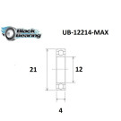 Roulement pivot de cadre VTT BLACKBEARING 12 x 21 x 4mm MAX