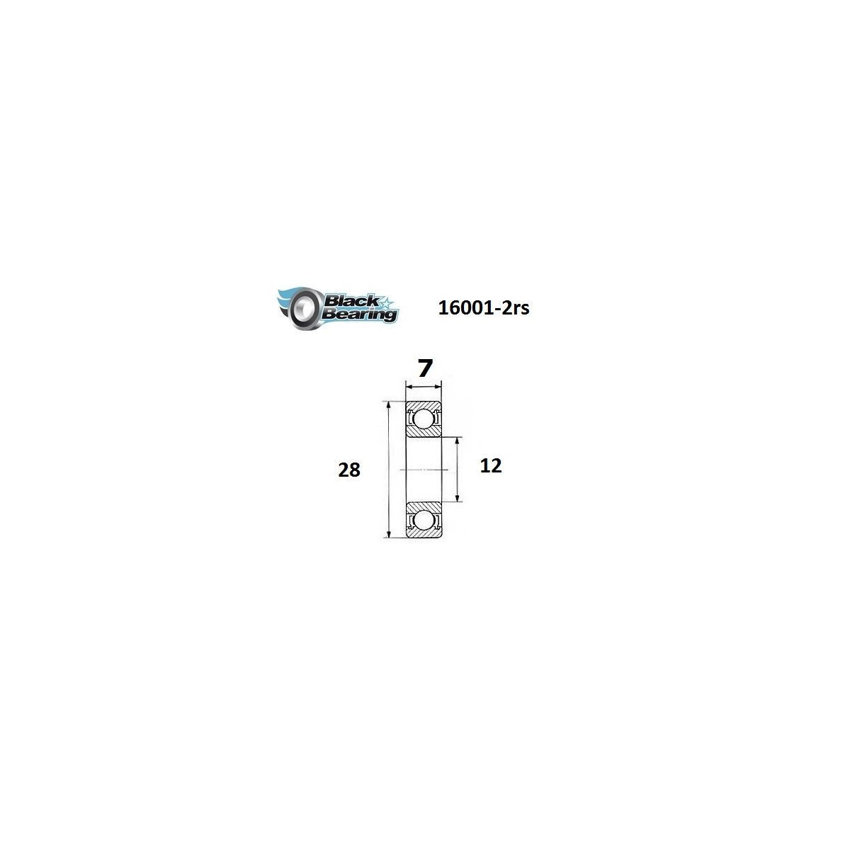 Roulement BLACKBEARING 12 x 28 x 7mm B5