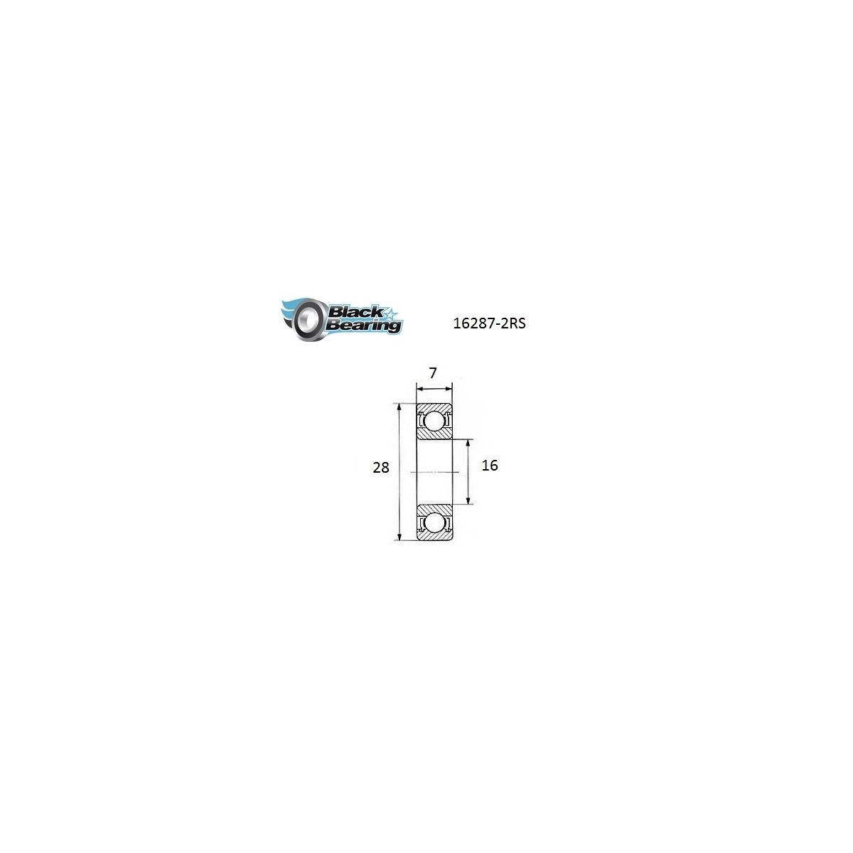 Roulement BLACKBEARING 16 x 28 x 7mm B3