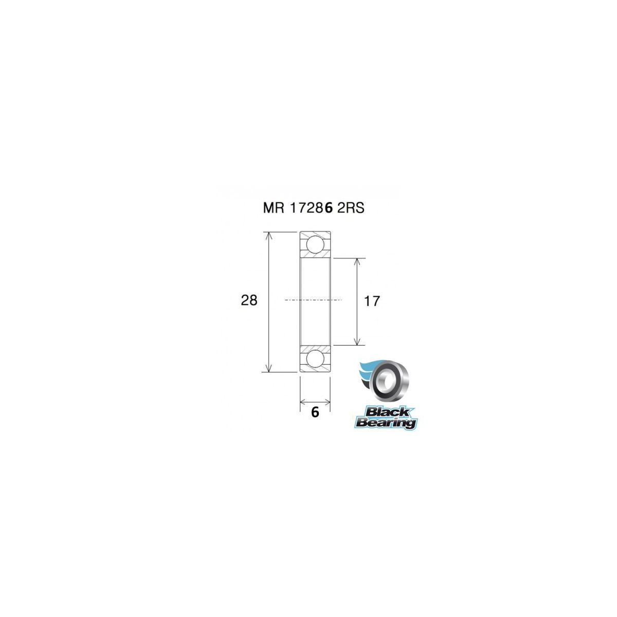 Roulement pivot de cadre VTT BLACKBEARING 17 x 28 x 6mm MAX