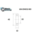 Roulement BLACKBEARING 22 x 42 x 12mm B3