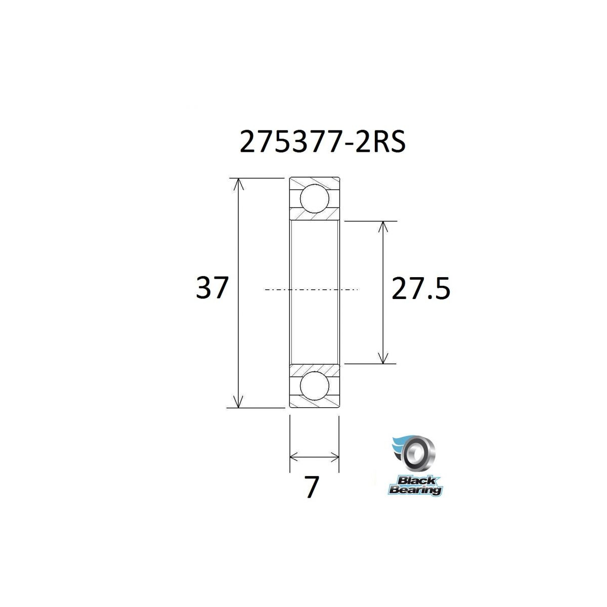 Roulement BLACKBEARING 27.5 x 37 x 7mm B3