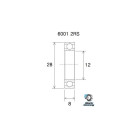Roulement acier inoxydable BLACKBEARING 12 x 28 x 8mm B5S