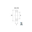 Roulement pivot de cadre VTT BLACKBEARING 8 x 22 x 7mm MAX