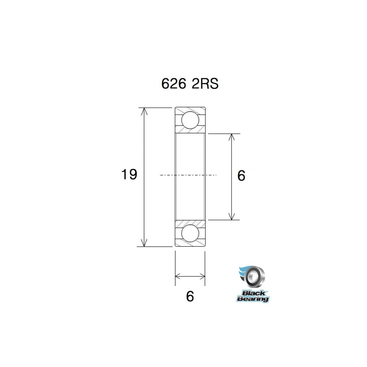 Roulement BLACKBEARING 6 x 19 x 6mm B5