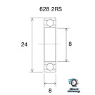 Roulement BLACKBEARING 8 x 24 x 8mm B5