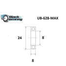 Roulement pivot de cadre VTT BLACKBEARING 8 x 24 x 8mm MAX