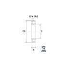 Roulement BLACKBEARING 9 x 26 x 8mm B3