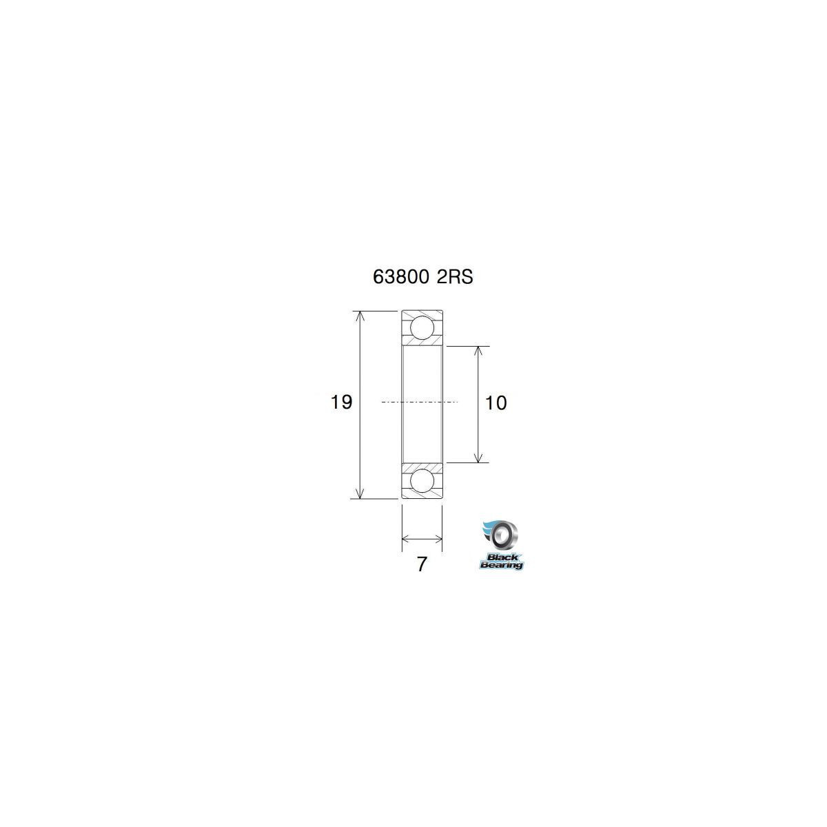 Roulement acier inoxydable BLACKBEARING 10 x 19 x 7mm B3S