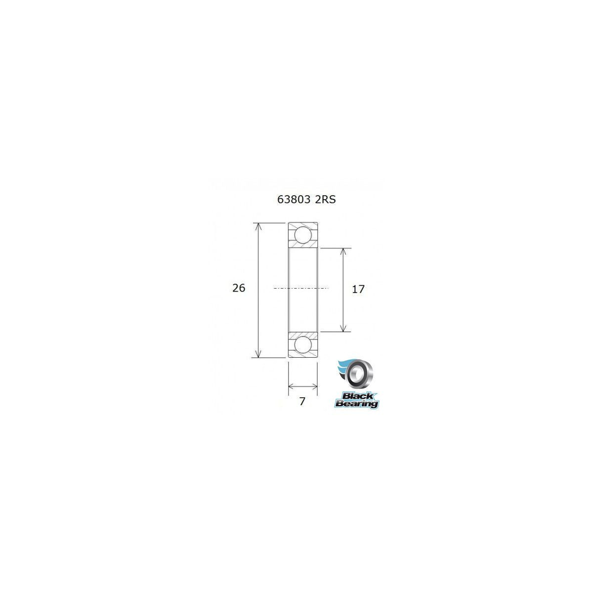 Roulement BLACKBEARING 17 x 26 x 7mm B3
