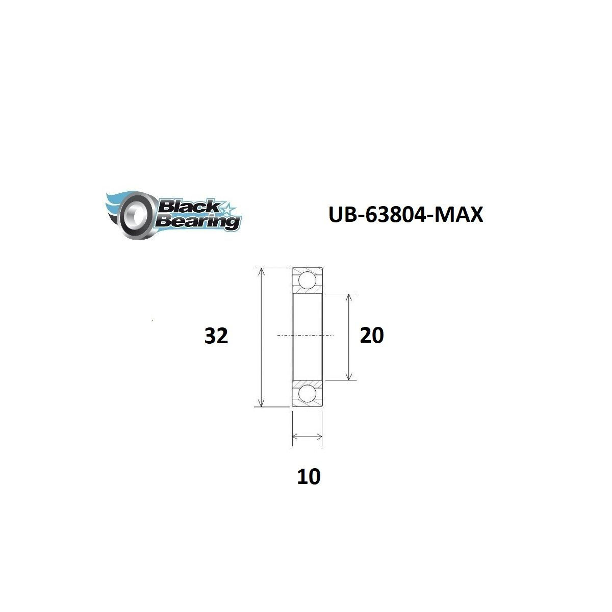 Roulement pivot de cadre VTT BLACKBEARING 20 x 32 x 10mm MAX