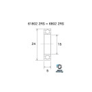 Roulement acier inoxydable BLACKBEARING 15 x 24 x 5mm B3S