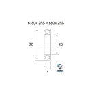 Roulement pivot de cadre VTT BLACKBEARING 20 x 32 x 7mm MAX