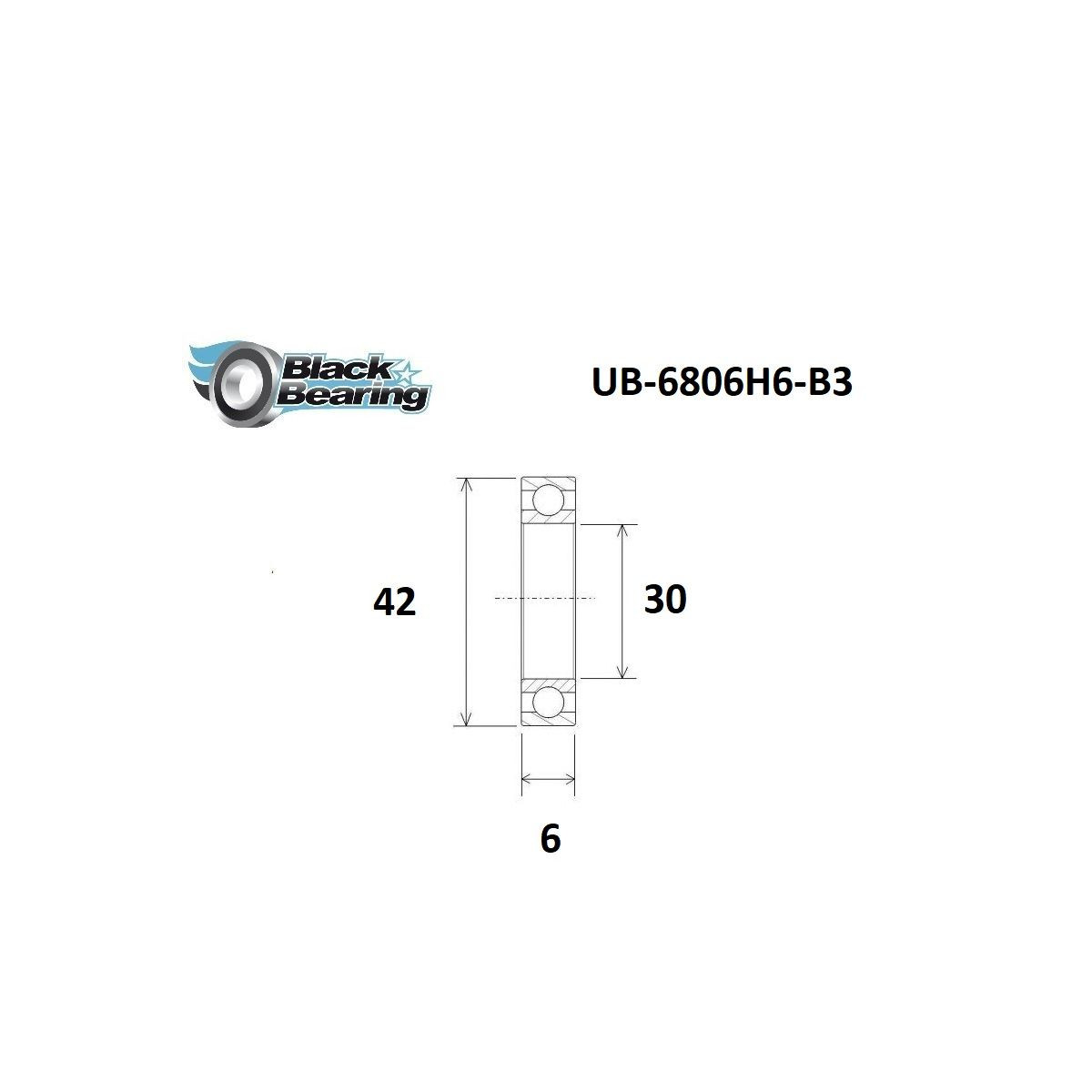 Roulement BLACKBEARING 30 x 42 x 6mm B3