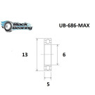 Roulement pivot de cadre VTT BLACKBEARING 6 x 13 x 5mm MAX