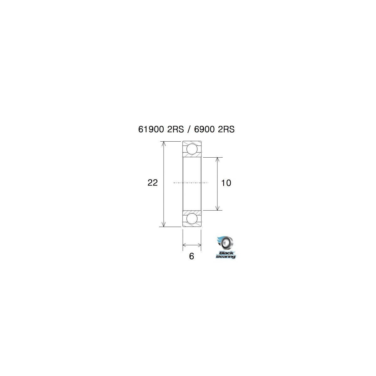 Roulement BLACKBEARING 10 x 22 x 6mm B5