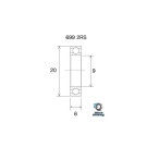 Roulement acier inoxydable BLACKBEARING 9 x 20 x 6mm B5S