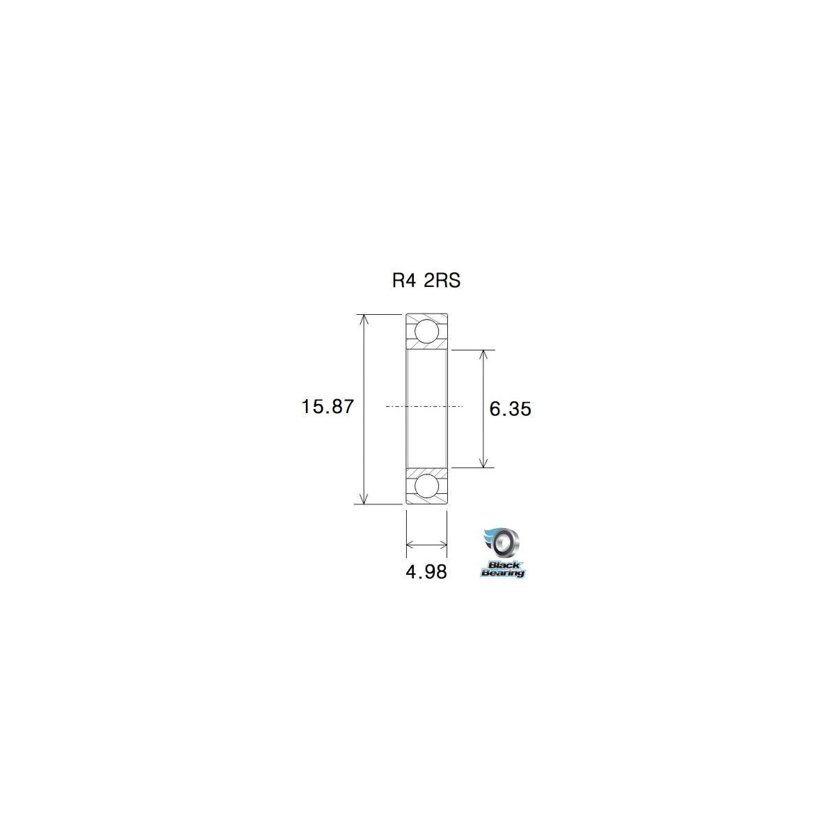 Roulement BLACKBEARING 6.35 x 15.875 x 4.98mm B5
