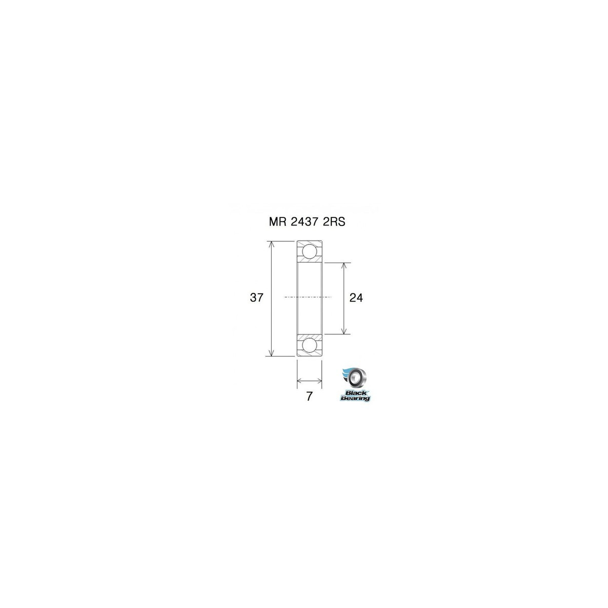 Roulement boîtier de pédalier céramique BLACKBEARING BB90/95 24mm