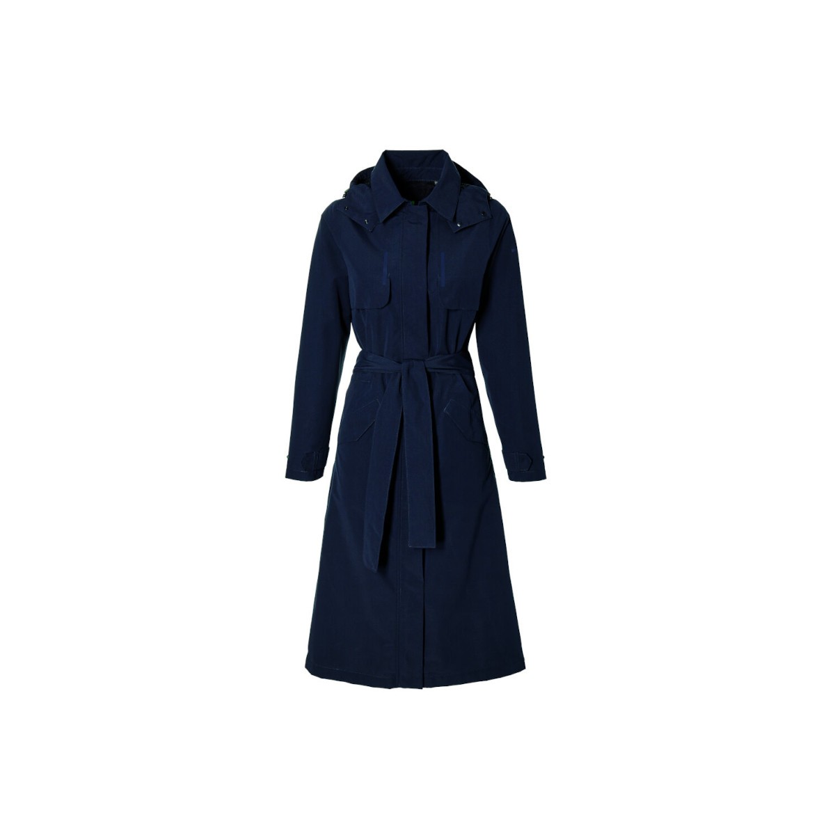 Basil Mosse veste de pluie femmes trench-coat, Bleu nuit