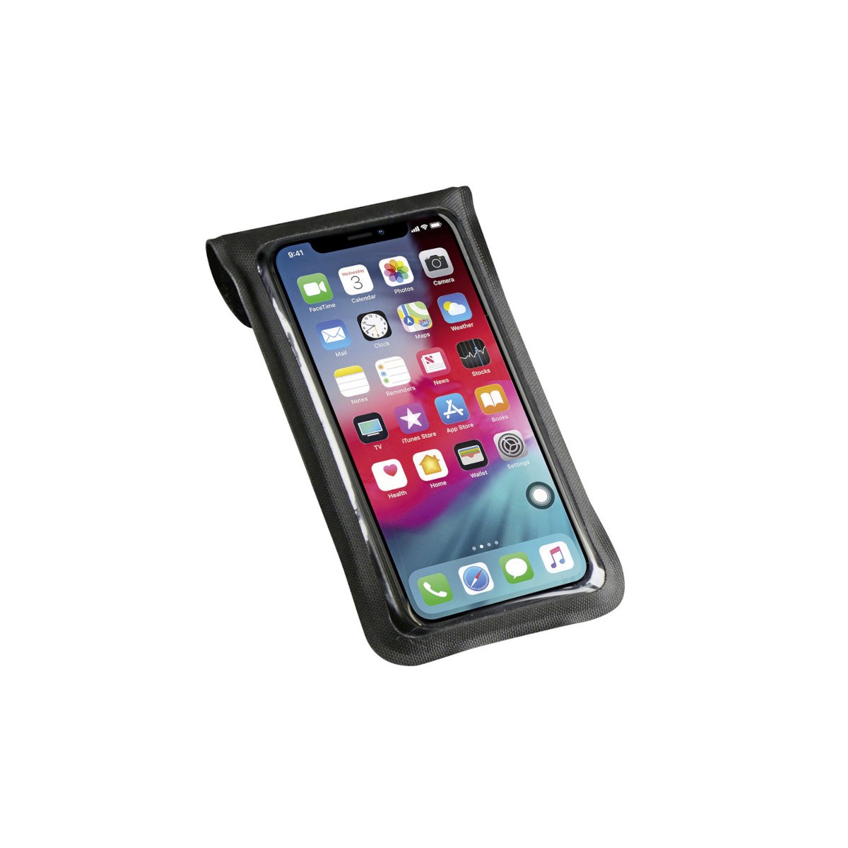 Phone Bag Light S KLICKfix +adaptateur transparent/noir, fixation rotative