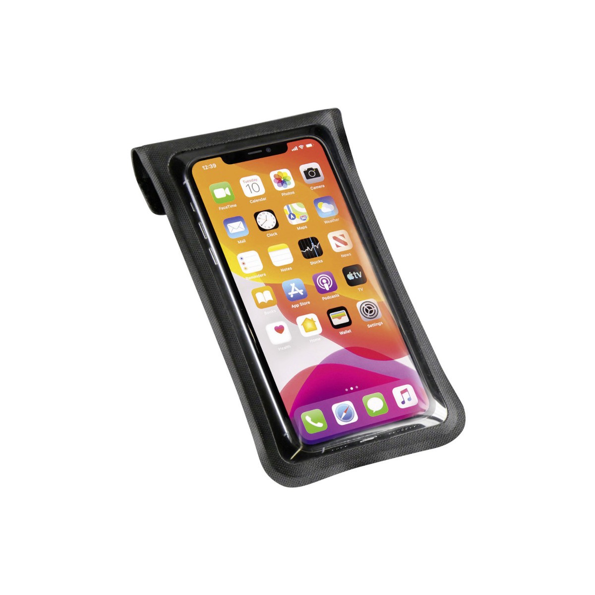 Phone Bag Light M KLICKfix + adaptateur transparent/noir, avec attache rotative