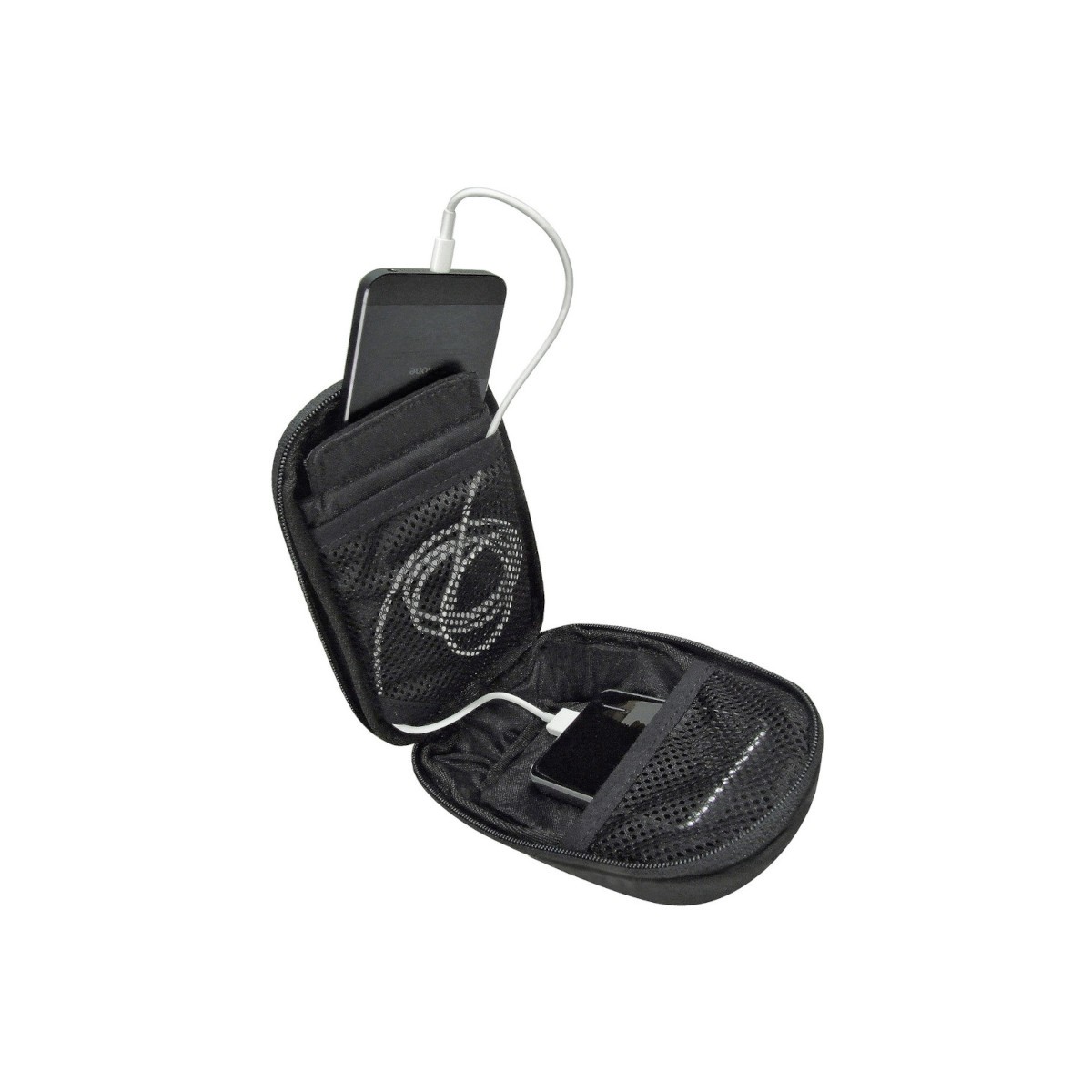 Phone Bag Comfort M KLICKfix +adaptateur transparent/noir, avec fixation rotative