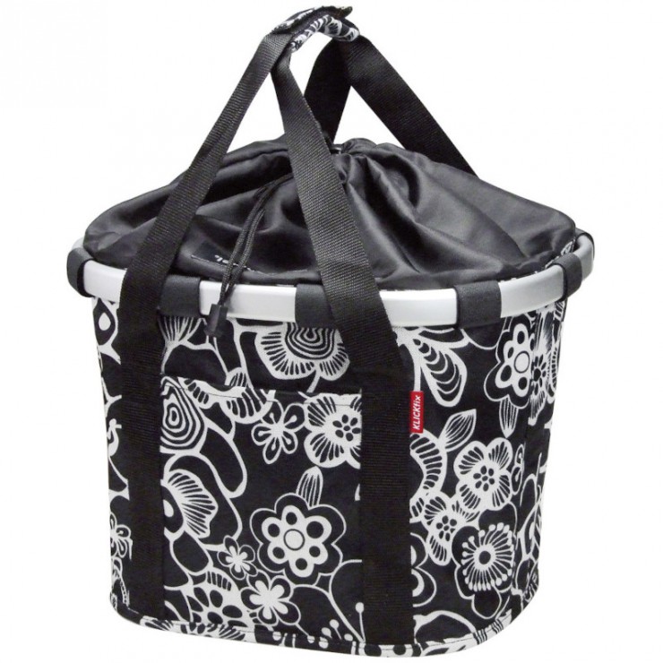 BikeBasket fleur noir