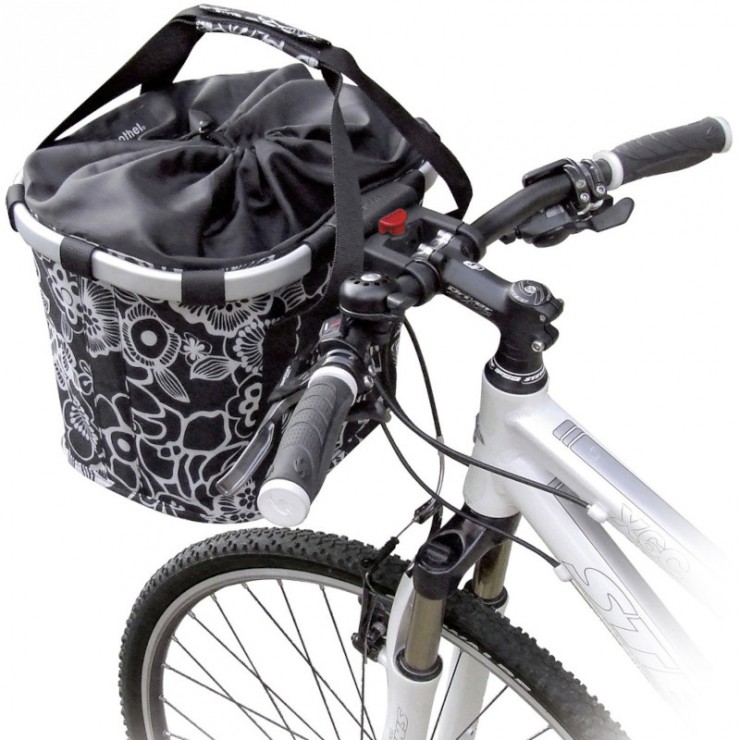 BikeBasket fleur noir