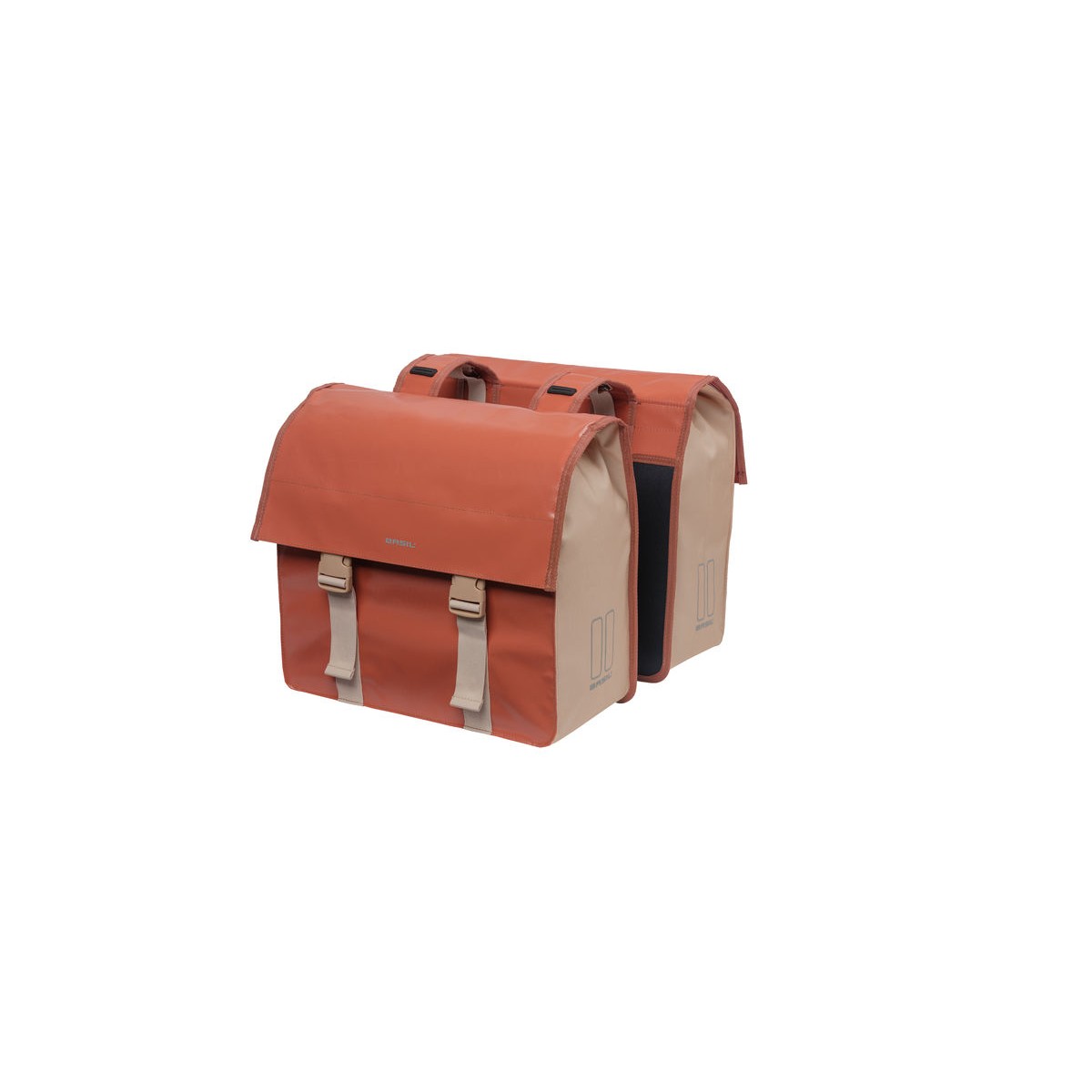 Basil Urban Load sacoche double, 48-53L, terra red/rose