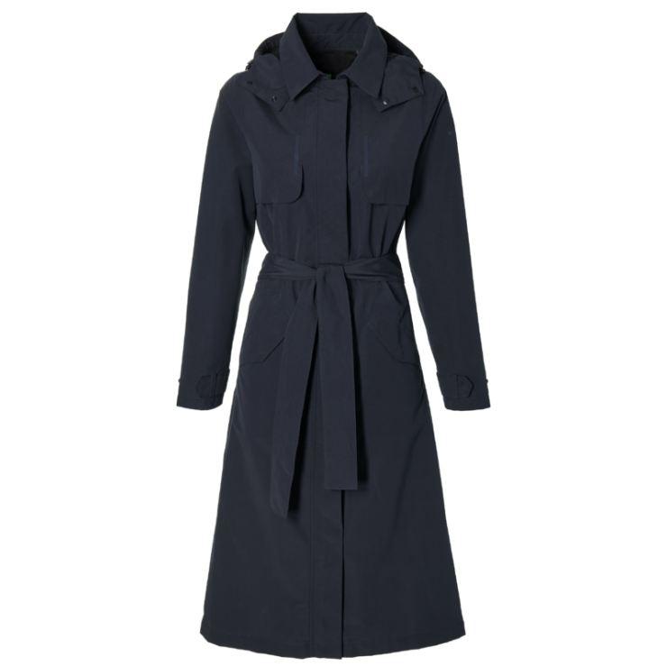 Basil Mosse veste de pluie femmes trench-coat, Bleu nuit XXL