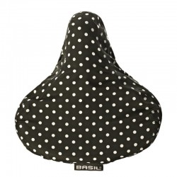Couvre-selle hydrofuge noir à point blanc BASIL KATHARINA B&D-SADDLE