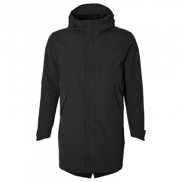 Basil Mosse veste de pluie Parka hommes, Noir S