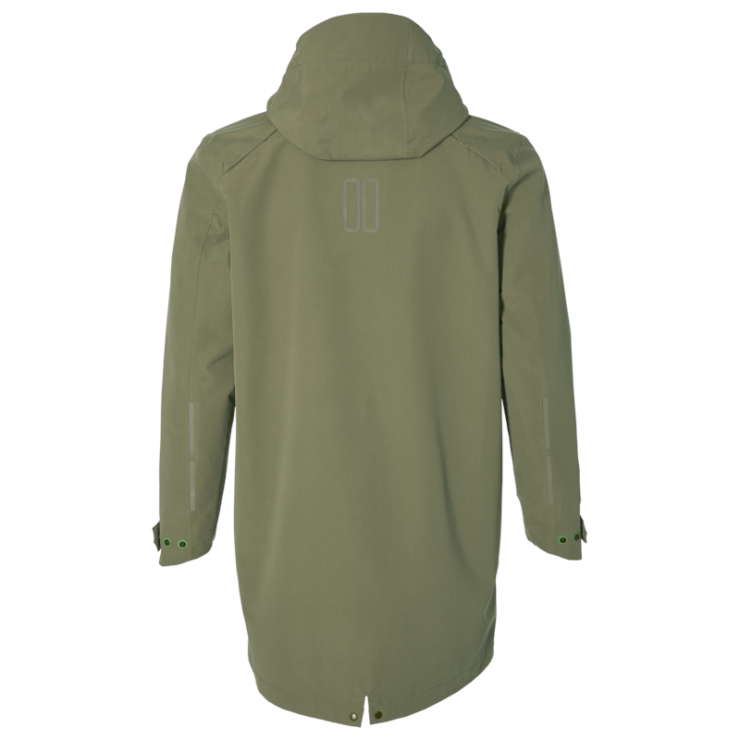 Basil Mosse veste de pluie Parka hommes, Vert olive S