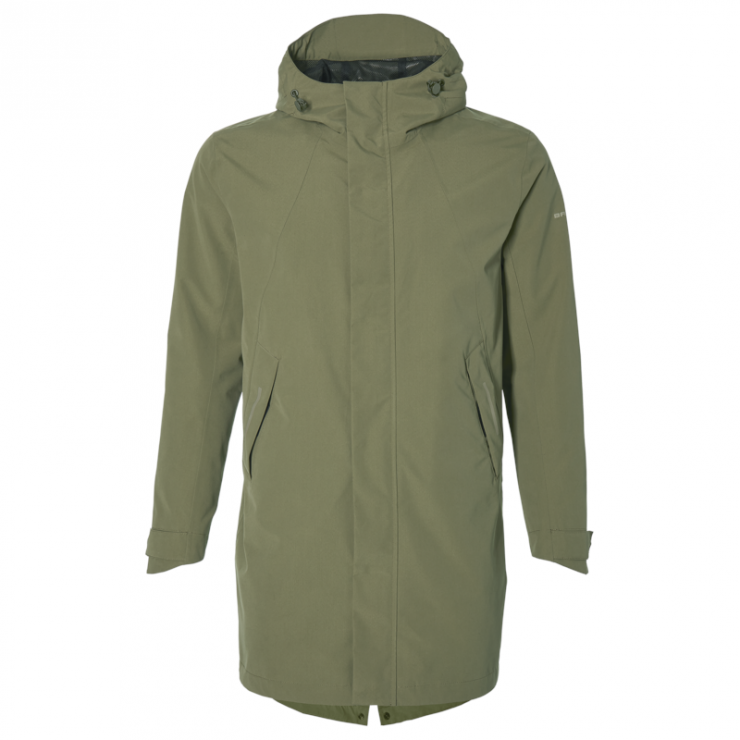 Basil Mosse veste de pluie Parka hommes, Vert olive L